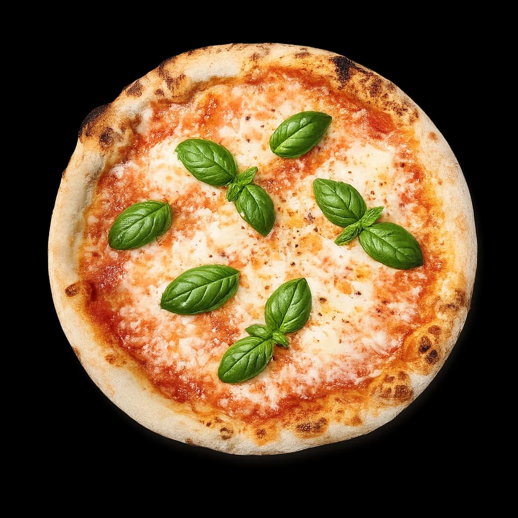 Pizza Margherita ze świeżą bazylią